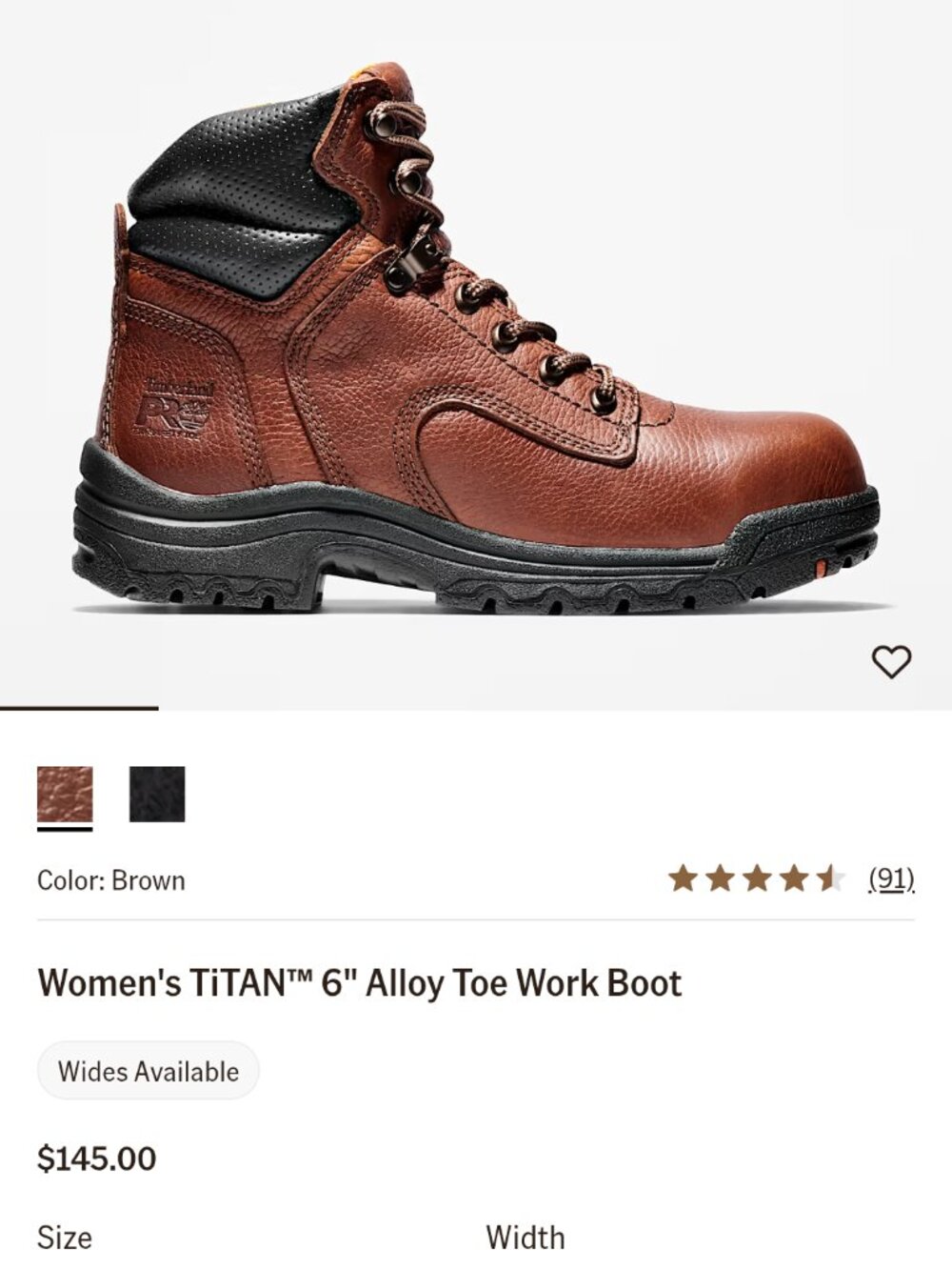 Woman's Safety Toe Boot - Size 9.5 - New Timberland Pro